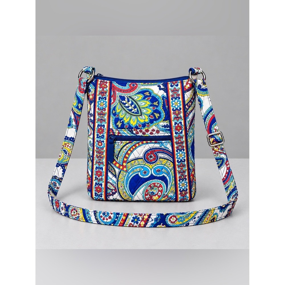 Vera Bradley Marina Paisley Crossbody Hipster Bag Floral Cottage Bohemian Retire